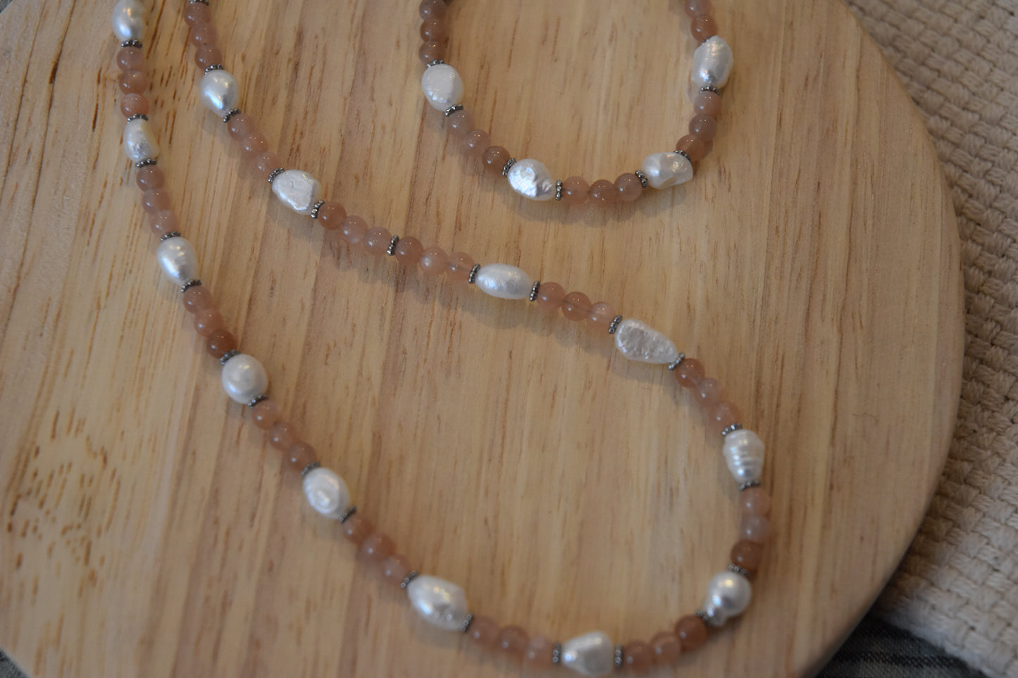 Golden Dusk: Beaded Necklace