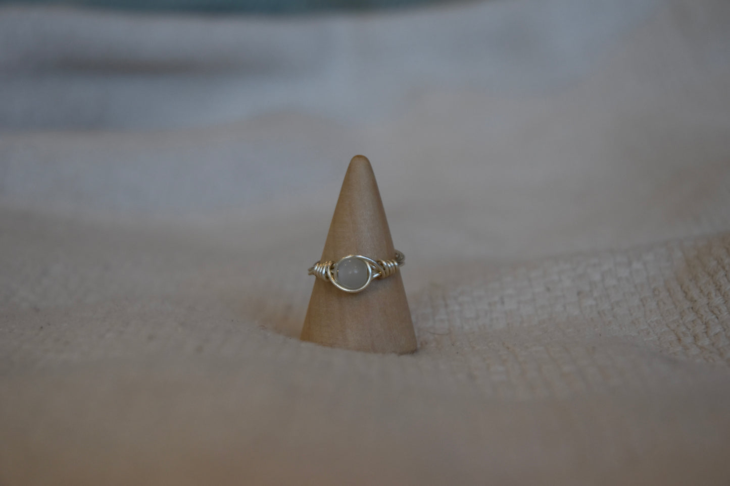 Glass Shell: Beaded Ring
