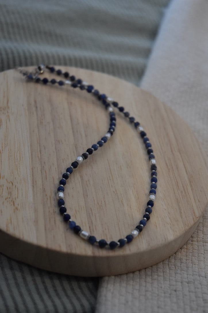 Midnight Tide: Beaded Necklace