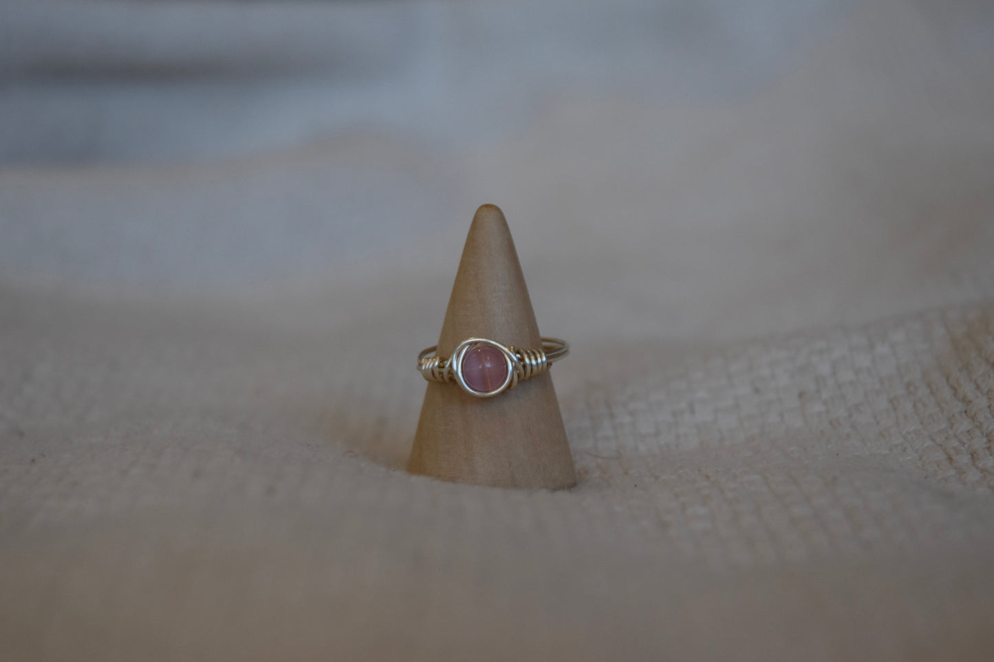 Pink Mirage: Beaded Ring