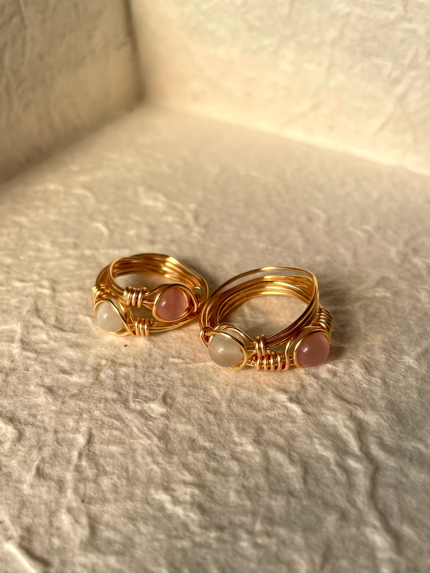 Pink Mirage: Beaded Ring