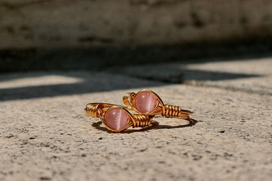 Pink Mirage: Beaded Ring