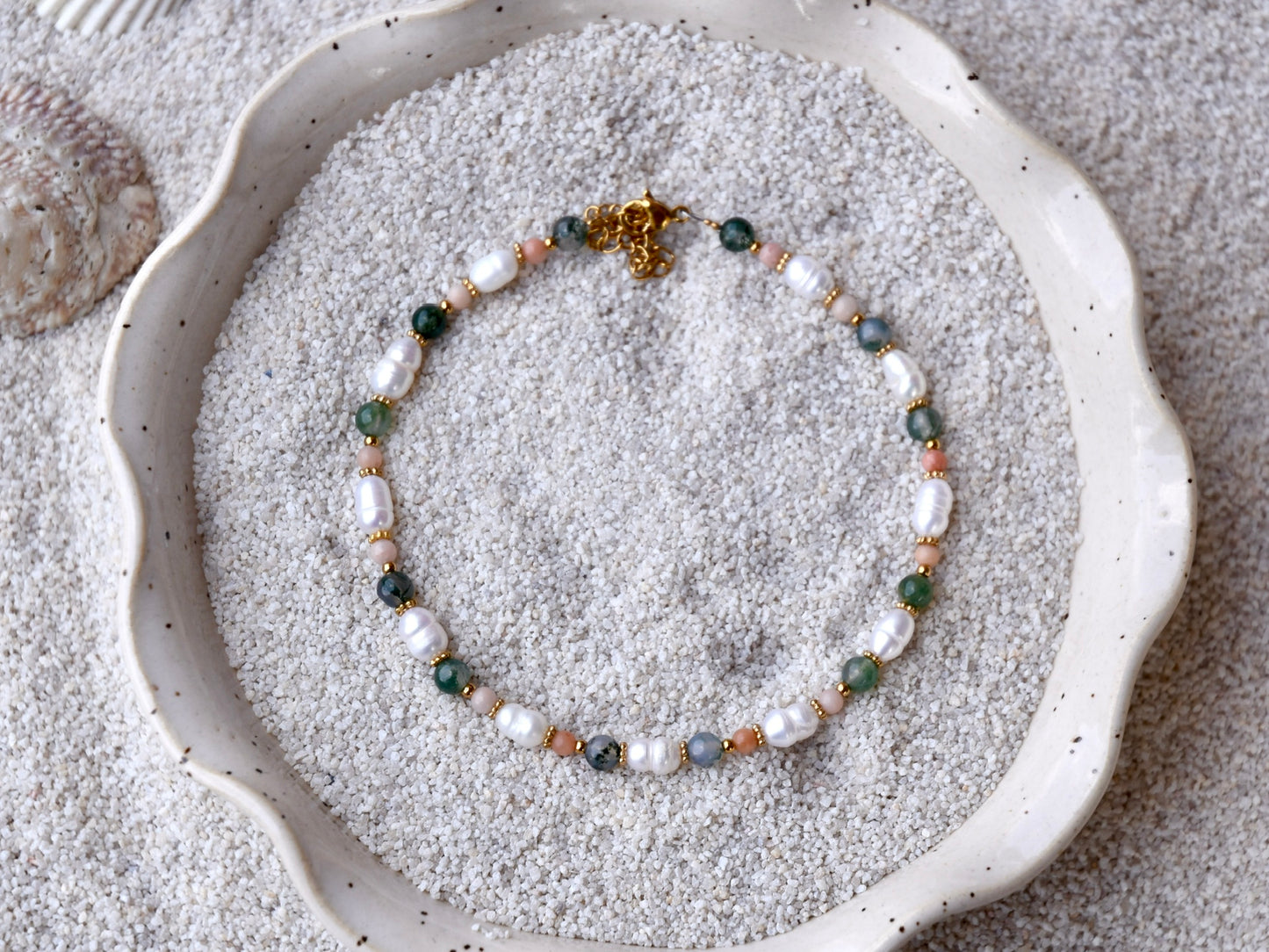 Sandy Dunes: Beaded Anklet