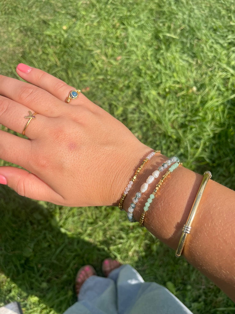 Ocean's Heart: Beaded Ring