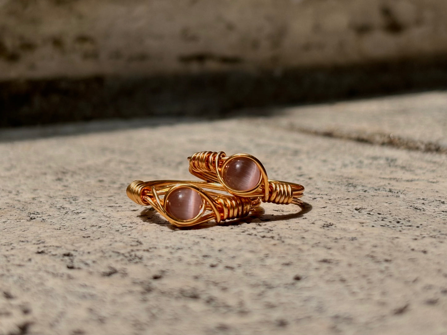 Sunset Amethyst: Beaded Ring
