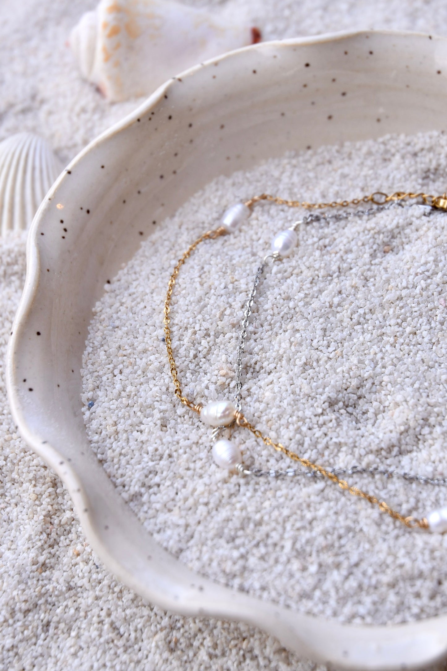 Pearl Link: Beaded Ankelt