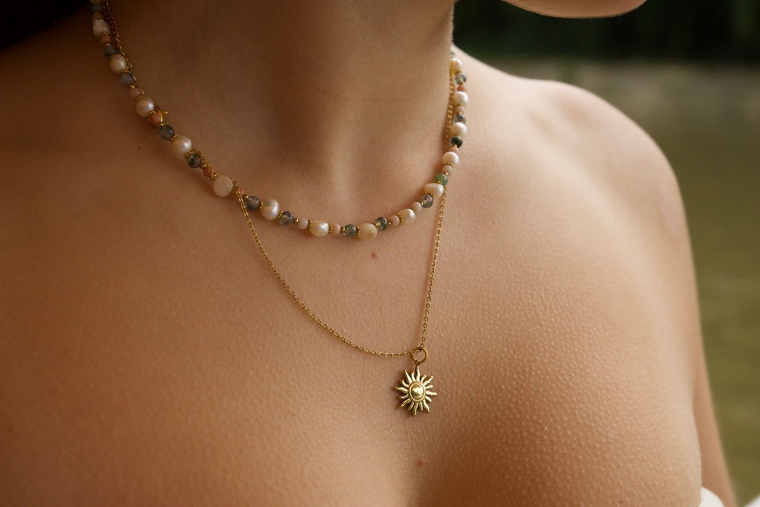 Sandy Dunes: Beaded Necklace