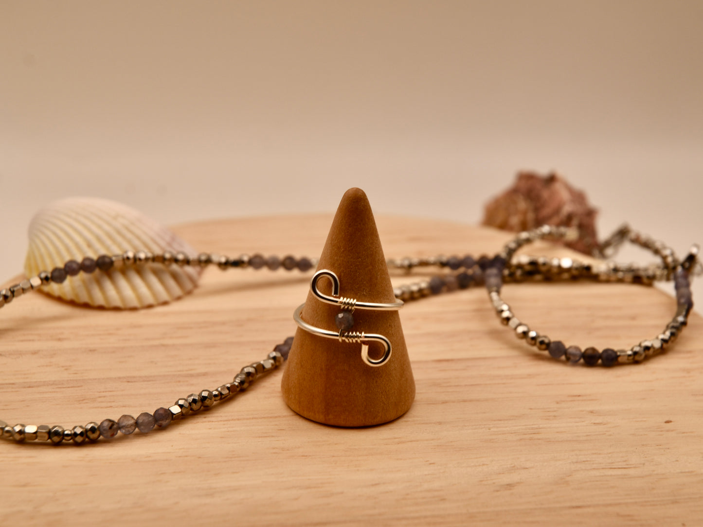 Lavender Twisted Speckle: Wire Ring