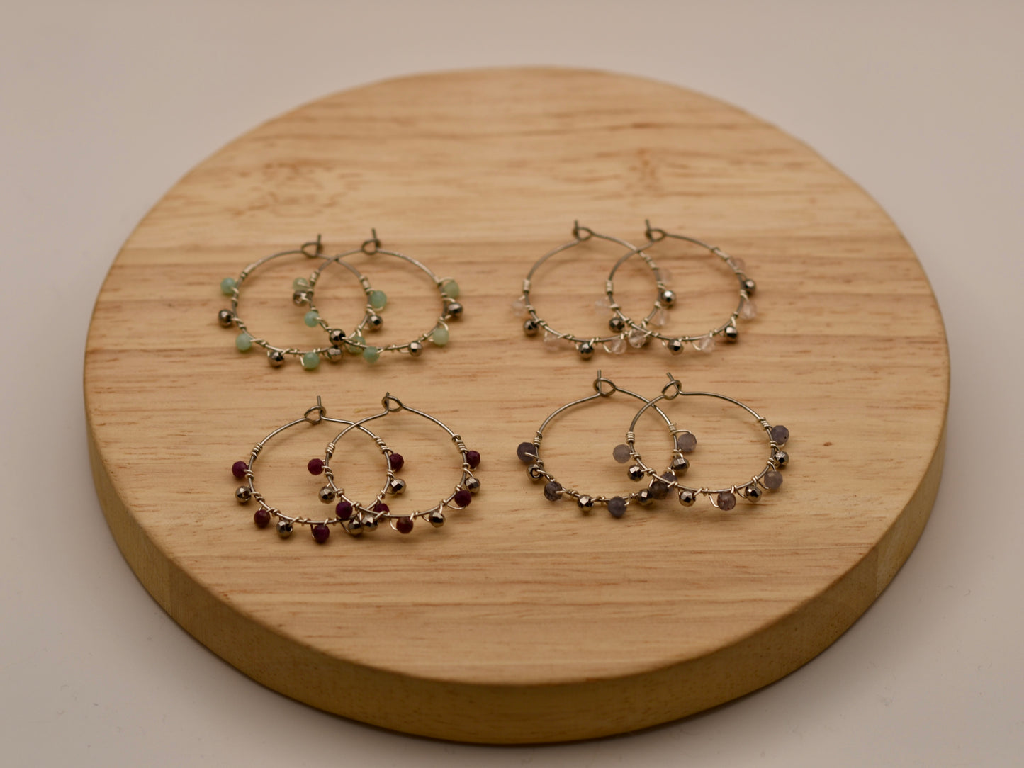Small Speckled Glow: Hoop Earrings