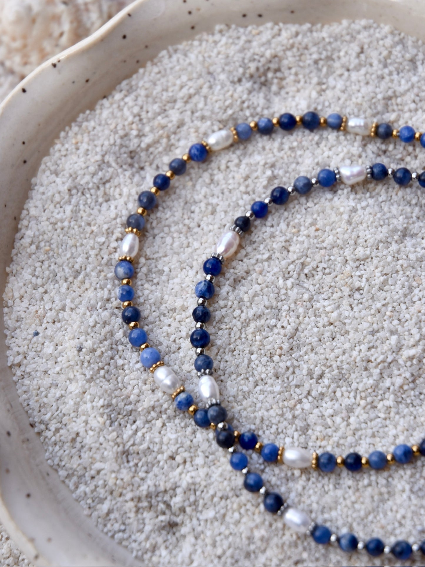 Midnight Tide: Beaded Anklet