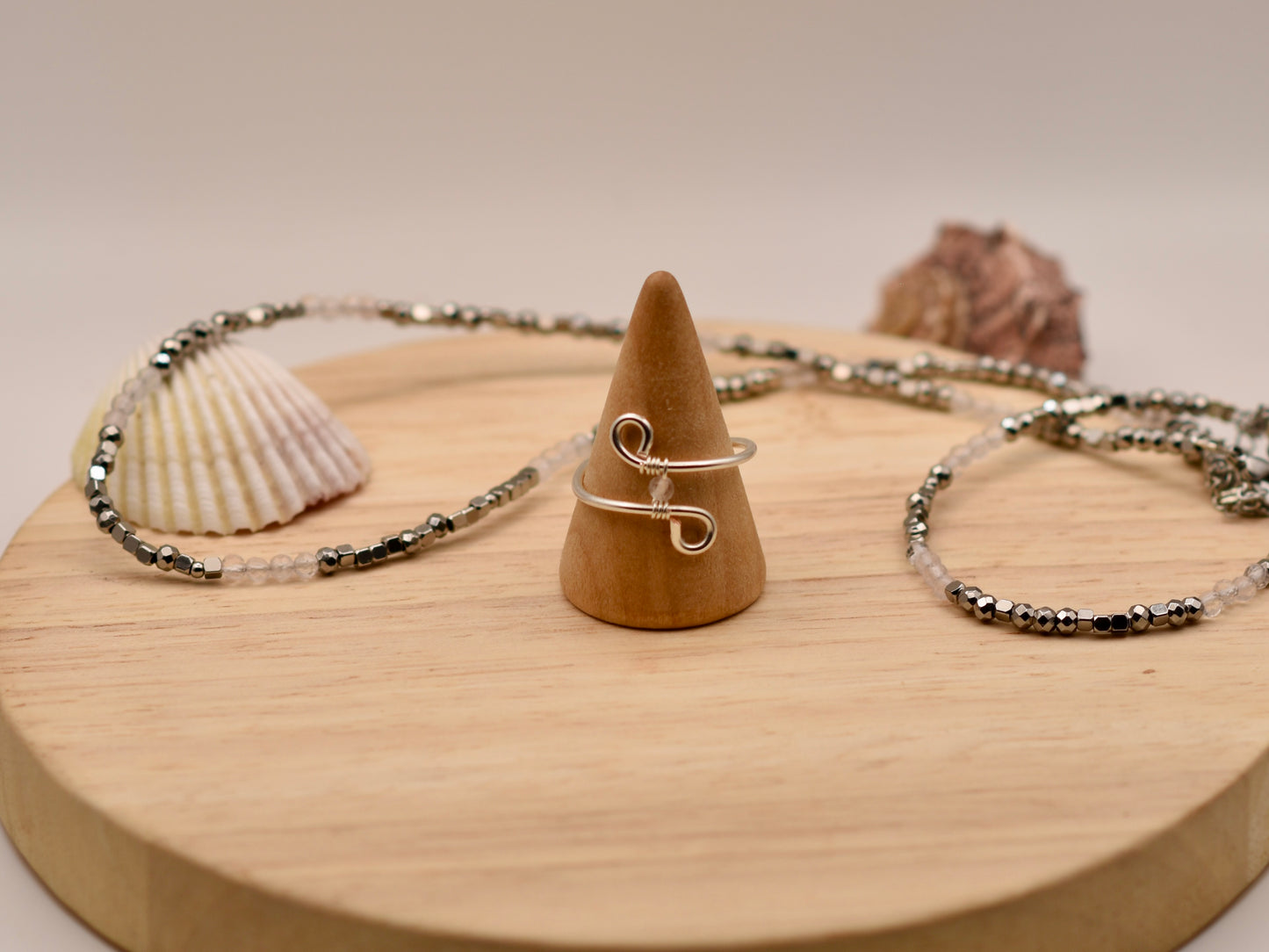 Misty Twisted Speckle: Wire Ring