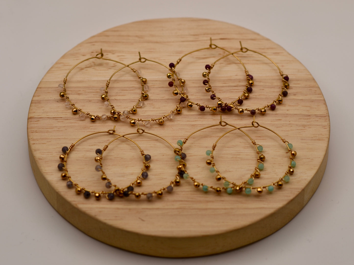 Big Speckled Glow: Hooped Earrings