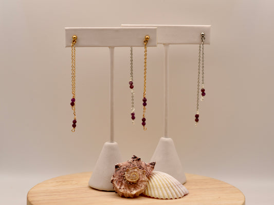 Soft Glow Threads: Dangle Earrings