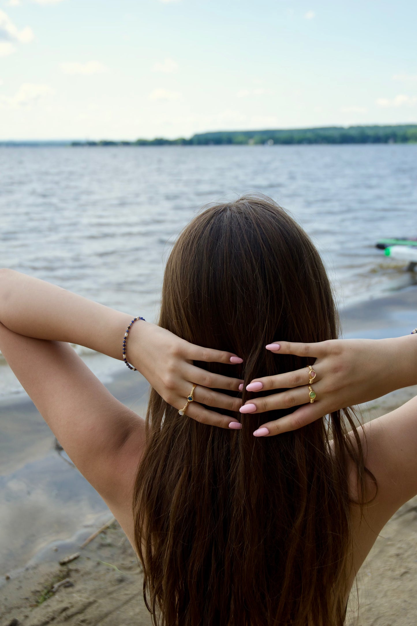 Pink Mirage: Beaded Ring