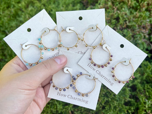 Small Speckled Glow: Hoop Earrings