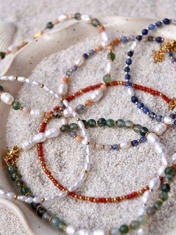 Classic Pearl: Beaded Anklet