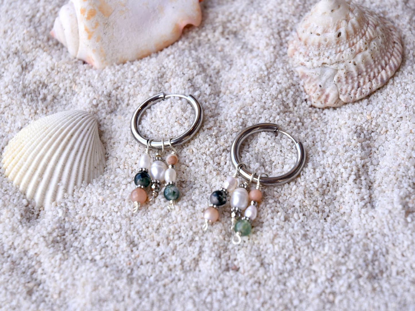 Coral Reef: Hoop Earrings