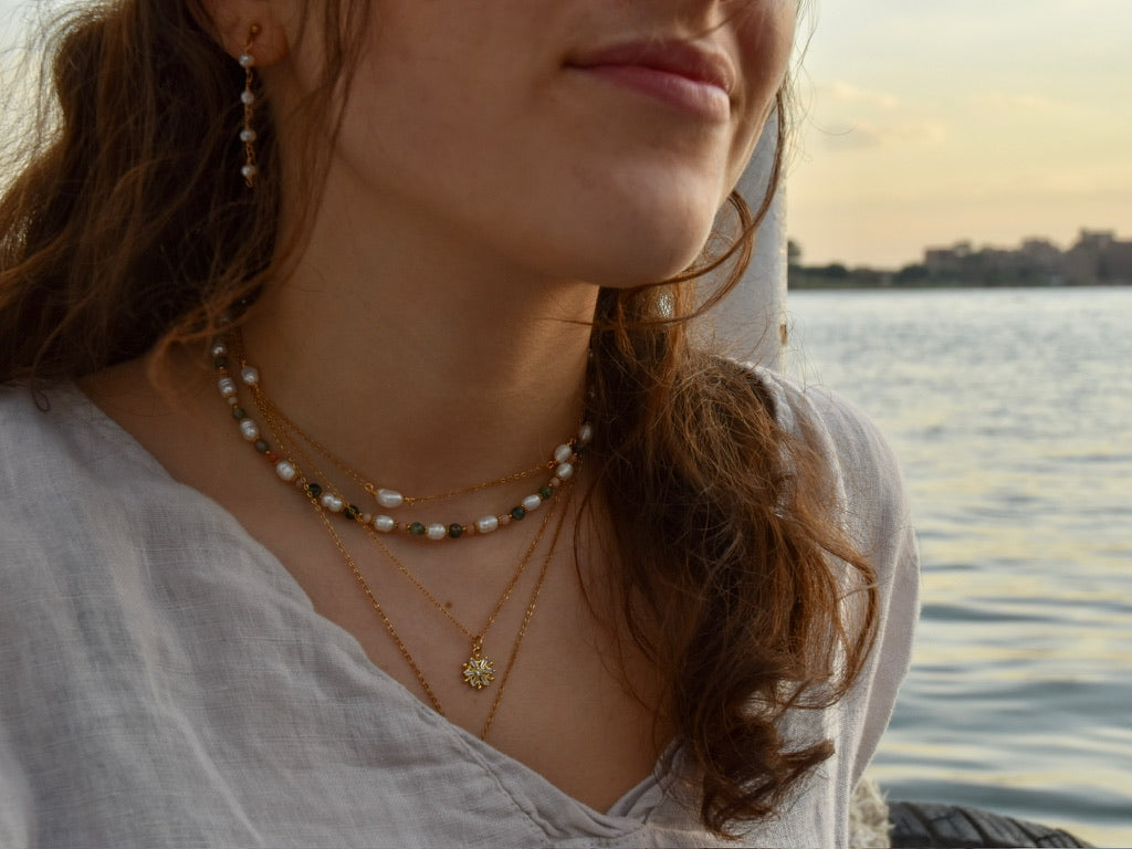Pearl Flow: Dangle Earrings