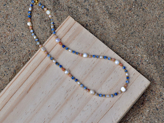 Shoreline Bliss: Beaded Necklace