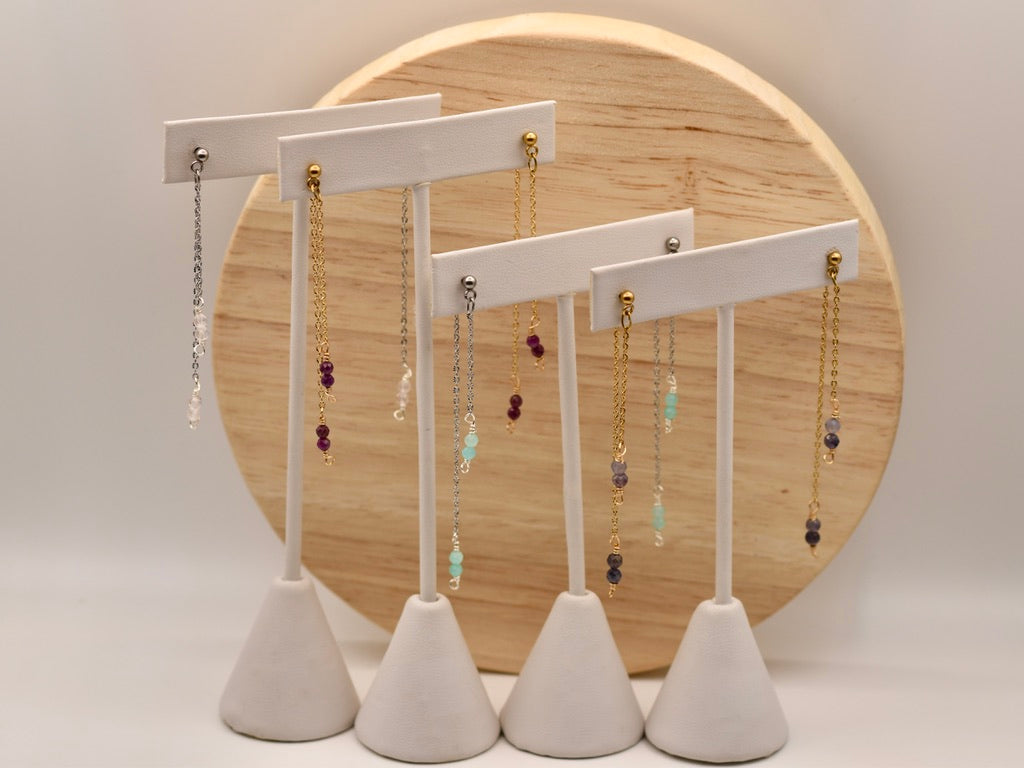 Soft Glow Threads: Dangle Earrings