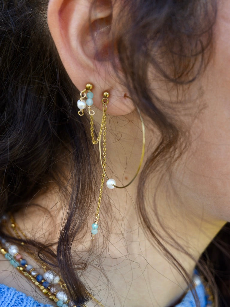 Pearl Flow Mini: Dangle Earrings