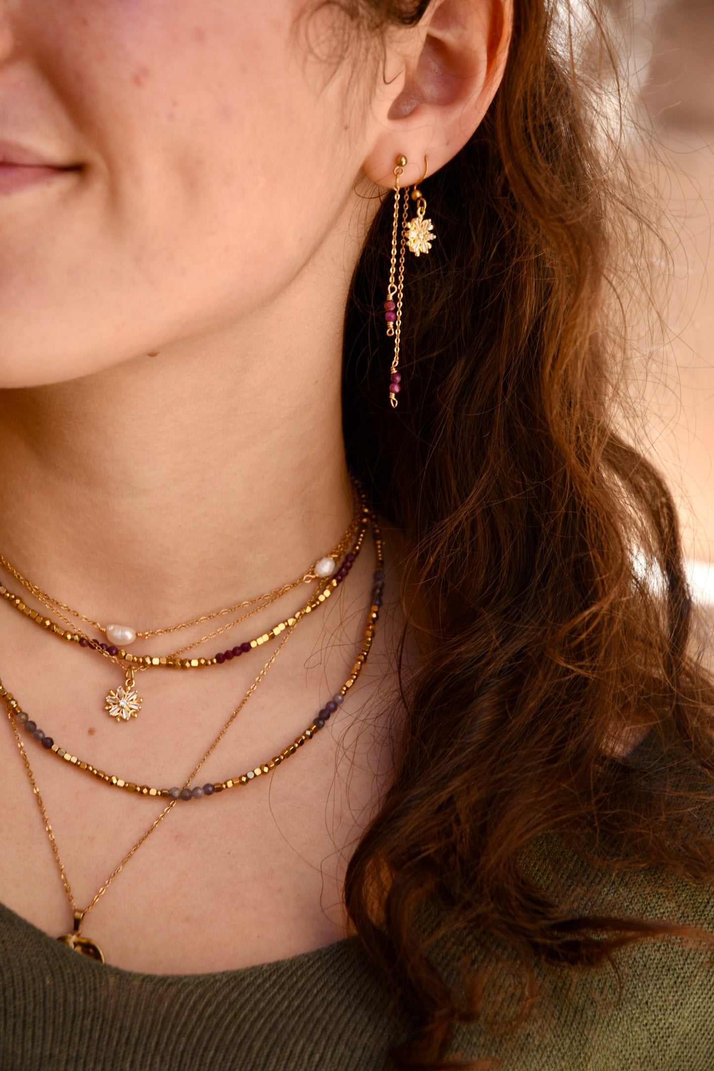 Winter Snowflake: Dangle Earrings