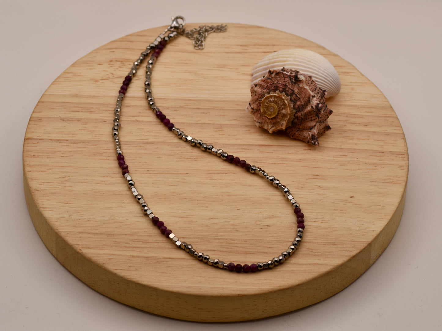 Berry Speckled Glow: Beaded Necklace