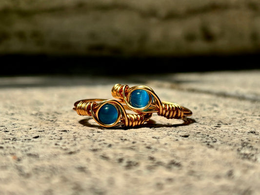 Ocean's Heart: Beaded Ring