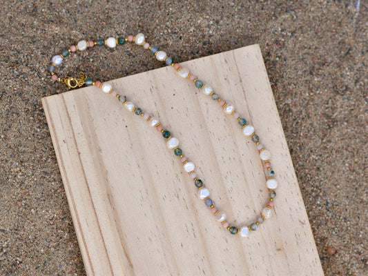 Sandy Dunes: Beaded Necklace