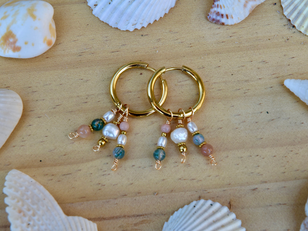 Coral Reef: Hoop Earrings