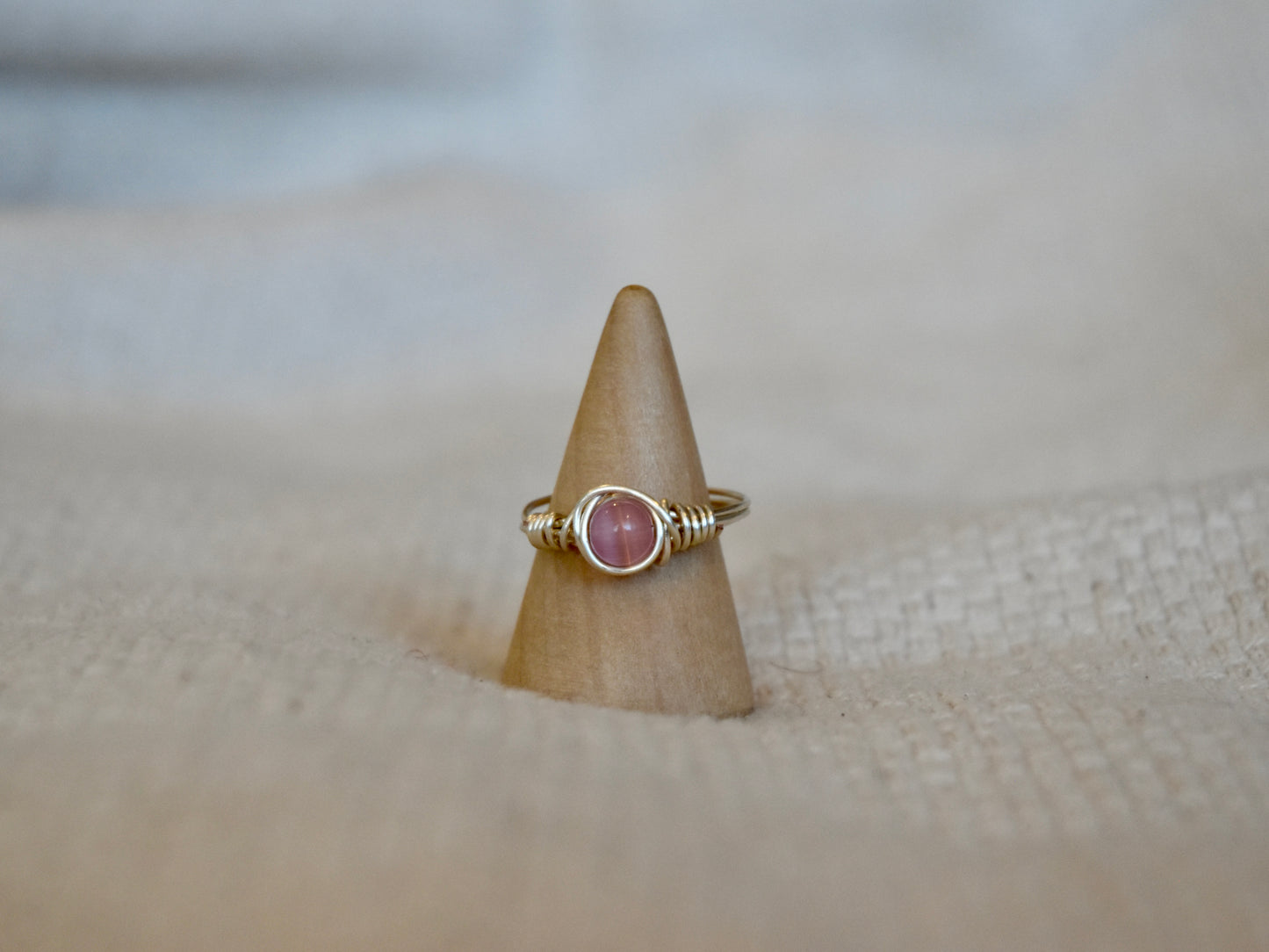 Pink Mirage: Beaded Ring