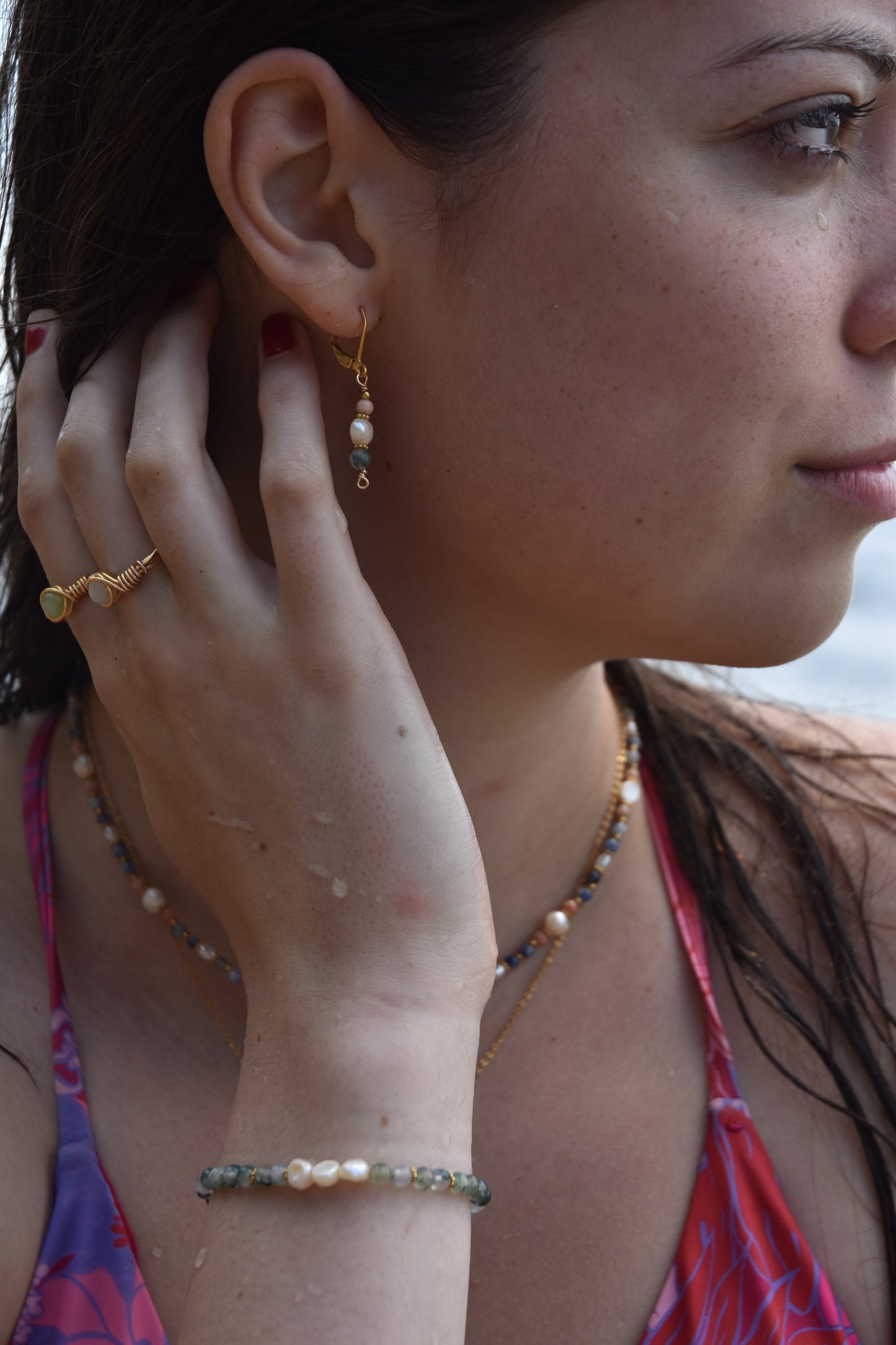 Coral Drops: Dangle Earrings