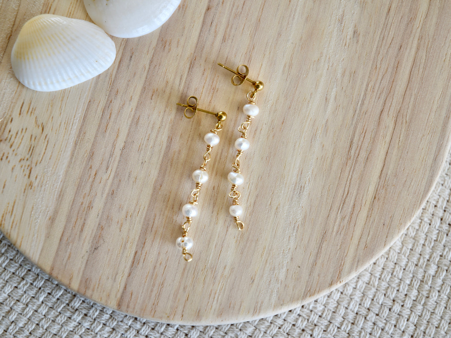 Pearl Flow: Dangle Earrings