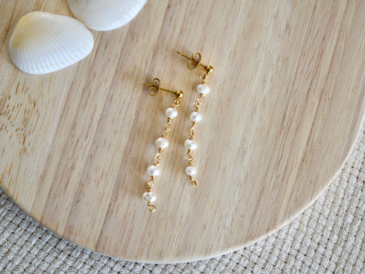 Pearl Flow: Dangle Earrings