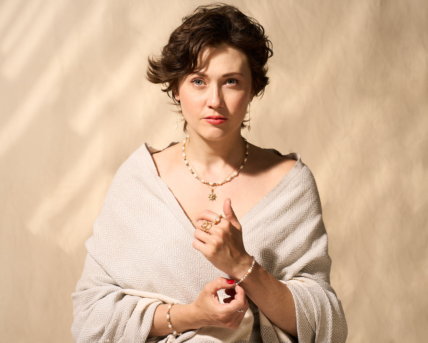 Solar Beam: Dangle Earrings